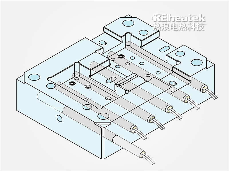 單頭電熱管在沖壓模具、熱切刀、